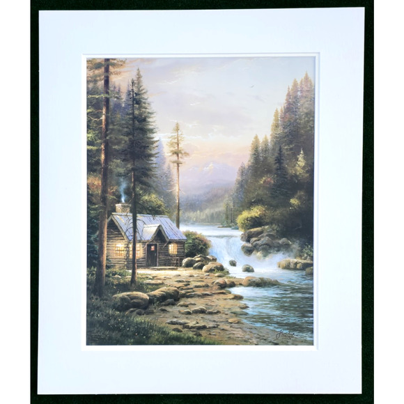 Thomas Kinkade EVENING IN THE FOREST Limited Edition Signed Print No Frame - Picture 1 of 6